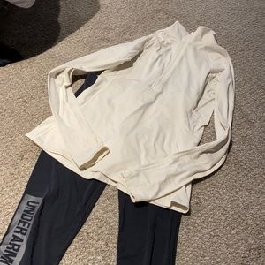 Under armour Capri and quarter zip bundle